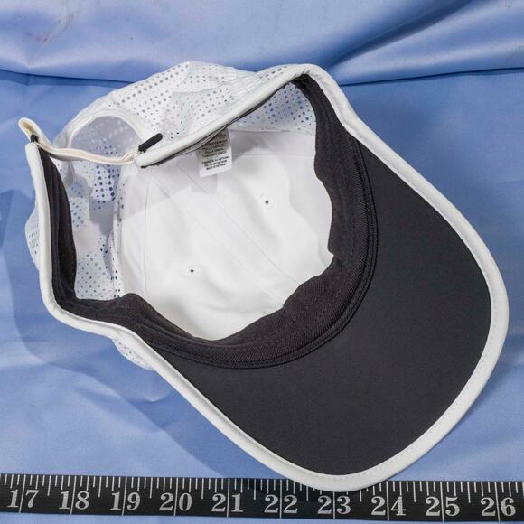 Nike Hat Cap Strap Back Women White Black Swoosh Golf Running Tennis - Picture 2 of 3